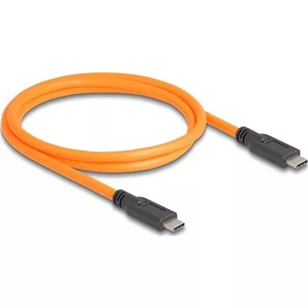 Delock USB 5 Gbps kábel USB Type-C  apa - USB Type-C  apa kötött felvételre 1 m narancs színű