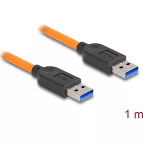   Delock USB 5 Gbps kábel A-típusú USB apa - A-típusú USB apa kötött felvételre 1 m narancs színű