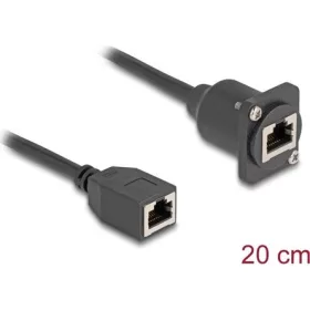   Delock RJ45 CAT5e STP -> RJ45 CAT5e STP F/F D-Type modul 0.2m fekete