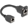 Delock RJ45 CAT5e STP -> RJ45 CAT5e STP F/F D-Type modul 0.2m fekete