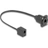 Delock RJ10 (4P4C) -> RJ10 (4P4C) F/F D-Type modul 0.3m fekete