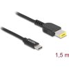 Delock USB-C -> DC 11,0 x 4,5mm M/M töltőkábel 1.5m fekete Lenovo