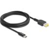 Delock USB-C -> DC 11,0 x 4,5mm M/M töltőkábel 1.5m fekete Lenovo