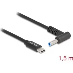   Delock USB-C -> DC 4,5 x 3,0mm M/M töltőkábel 1.5m fekete HP