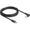 Delock USB-C -> DC 5,5 x 1,7mm M/M töltőkábel 1.5m fekete Acer