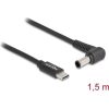 Delock USB-C -> DC 6.0 x 4.3mm M/M töltőkábel 1.5m fekete Sony