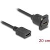 Delock HDMI 2.0 -> HDMI 2.0 F/F D-Type modul 0.2m fekete