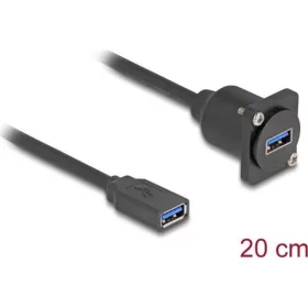   Delock USB-A 3.0 -> USB-A 3.0 F/F D-Type modul 0.2m fekete