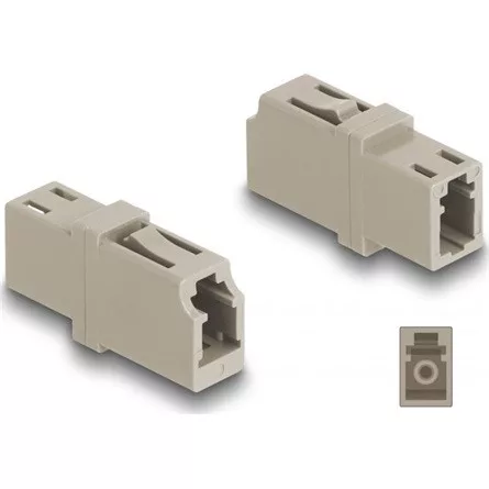 Delock Optikai szál párosító LC Simplex anya - LC Simplex anya OM1/OM2 bézs