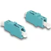 Delock Optikai szál párosító LC Simplex anya - LC Simplex anya OM3 aqua