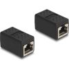 Delock RJ50 Cat5E FTP -> RJ50 Cat5E FTP F/F adapter fekete