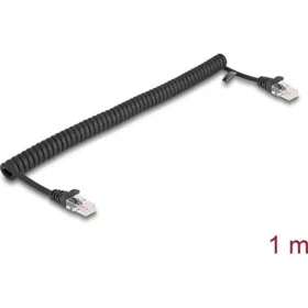   Delock RJ45 CAT5e UTP -> RJ45 CAT5e UTP M/M adatkábel 1m fekete tekercselt