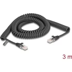   Delock RJ45 CAT5e UTP -> RJ45 CAT5e UTP M/M adatkábel 3m fekete tekercselt