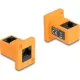 Delock D-típusú Modul RJ45 anya   anya 90 fokban hajlított narancssárga