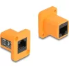 Delock D-típusú Modul RJ45 anya   anya narancssárga