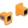 Delock D-típusú Modul RJ45 anya   anya narancssárga