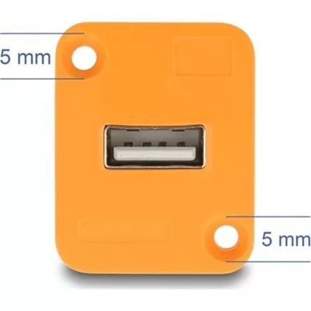 Delock D-típusú Modul A-típusú USB 2.0 csatlakozós anya   anya narancssárga