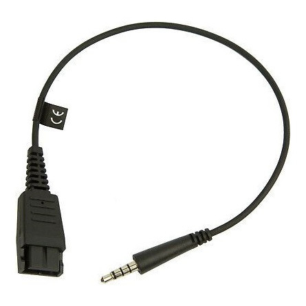 Jabra QD (Quick Disconnect) -> Jack stereo 3,5mm (4pin) M/M adapter 0.2m fekete