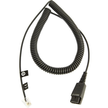 Jabra CABLE W/ QD TO RJ10 PLUG REGEL BELEGUNG 0 5 - 2M SPIRAL