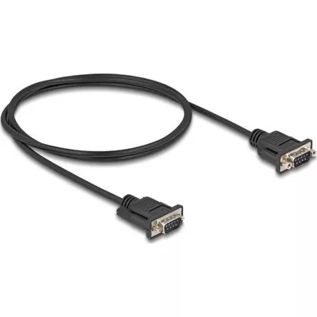 Delock D-Sub9-es, RS-232 soros kábel, apa-apa, 1 m