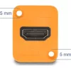 Delock D-típusú Modul HDMI-A anya   anya 4K narancssárga