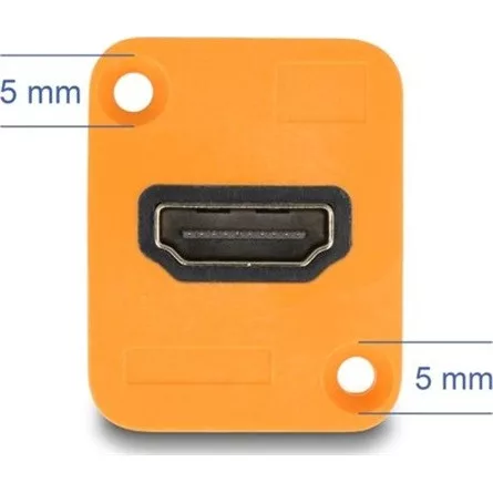 Delock D-típusú Modul HDMI-A anya   anya 4K narancssárga