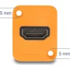 Delock D-típusú Modul HDMI-A anya   anya 4K narancssárga