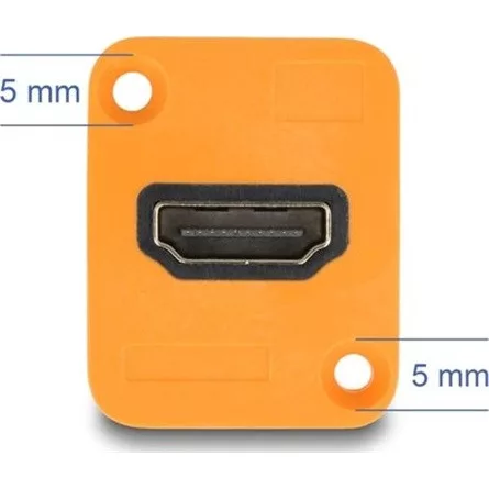 Delock D-típusú Modul HDMI-A anya   anya 4K narancssárga