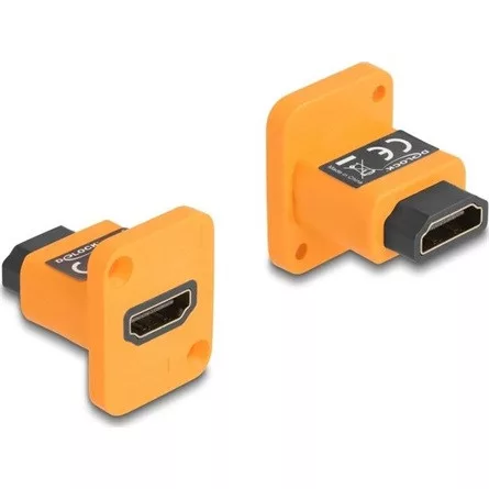 Delock D-típusú Modul HDMI-A anya   anya 4K narancssárga
