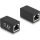 Delock RJ45 CAT6 UTP -> RJ45 CAT6 UTP F/F adapter fekete