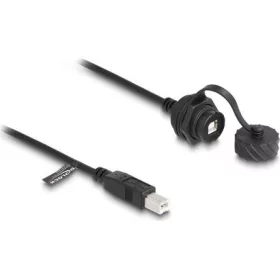   Delock USB-B 2.0 -> USB-B 2.0 M/F adatkábel 1m fekete IP68