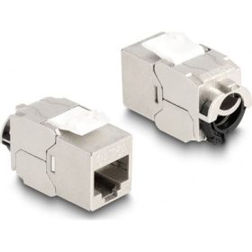   Delock RJ45 CAT6A STP -> LSA Cat6A F/F keystone modul fém