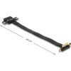 Delock x1 male 90° - x1 slot kábellel 30cm 1-port PCIe x1 riser kártya