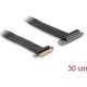 Delock x4 male - x4 slot 90° kábellel 30cm 1-port PCIe x4 riser kártya