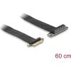 Delock x4 male - x4 slot 90° kábellel 60cm 1-port PCIe x4 riser kártya