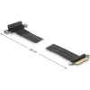 Delock x4 male - x4 slot 90° kábellel 60cm 1-port PCIe x4 riser kártya