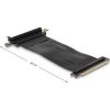 Delock x16 male - x16 slot 90° kábellel 30cm 1-port PCIe x16 riser kártya