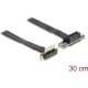 Delock x1 male 90° - x1 slot 90° kábellel 30cm 1-port PCIe x1 riser kártya