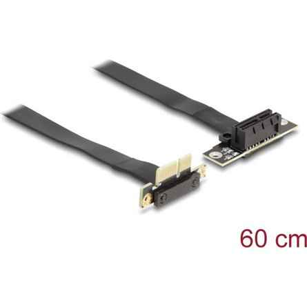 Delock x1 male 90° - x1 slot 90° kábellel 60cm 1-port PCIe x1 riser kártya