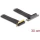 Delock x4 male 90° - x4 slot 90° kábellel 30cm 1-port PCIe x4 riser kártya