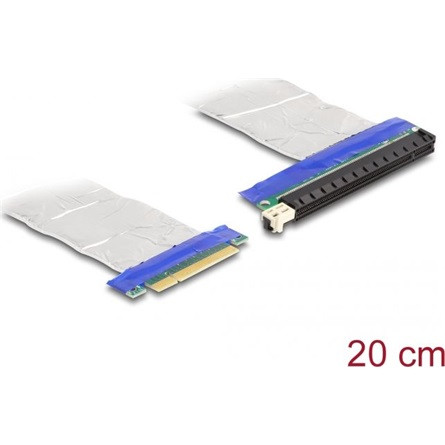 Delock x8 male - x16 slot kábellel 20cm 1-port PCIe x8 riser kártya