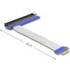 Delock x1 male - x16 slot kábellel 20cm 1-port PCIe x1 riser kártya