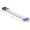 Delock x1 male - x1 slot kábellel 20cm 1-port PCIe x1 riser kártya