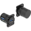 Delock D-típusú Modul USB 2.0 A-típusú anya - anya 90 fokban ívelt