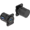 Delock D-típusú Modul USB 2.0 A-típusú anya - anya 90 fokban ívelt