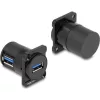 Delock D-típusú Modul USB 5 Gbps A-típusú hüvely - hüvely 90 fokban ívelt