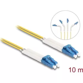   Delock Üvegszálas optikai kábel LC Duplex - LC Duplex egyszerű módozatú, OS2 hajlított, 10 m