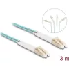 Delock Üvegszálas optikai kábel LC Duplex - LC Duplex egyszerű többszörös, OM3 hajlított, 3 m