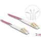 Delock Üvegszálas optikai kábel LC Duplex - LC Duplex egyszerű többszörös, OM4 hajlított, 3 m