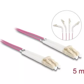   Delock Üvegszálas optikai kábel LC Duplex - LC Duplex egyszerű többszörös, OM4 hajlított, 5 m